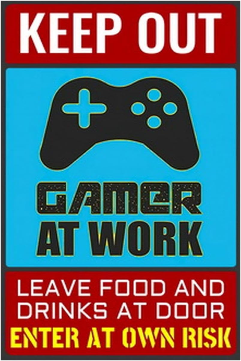 Video Gaming & Esports Usd Acc - Plaque en métal vintage pour gamer,